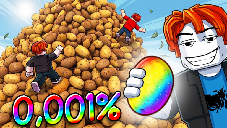 Official thumbnail: a character holding the rainbow potato.